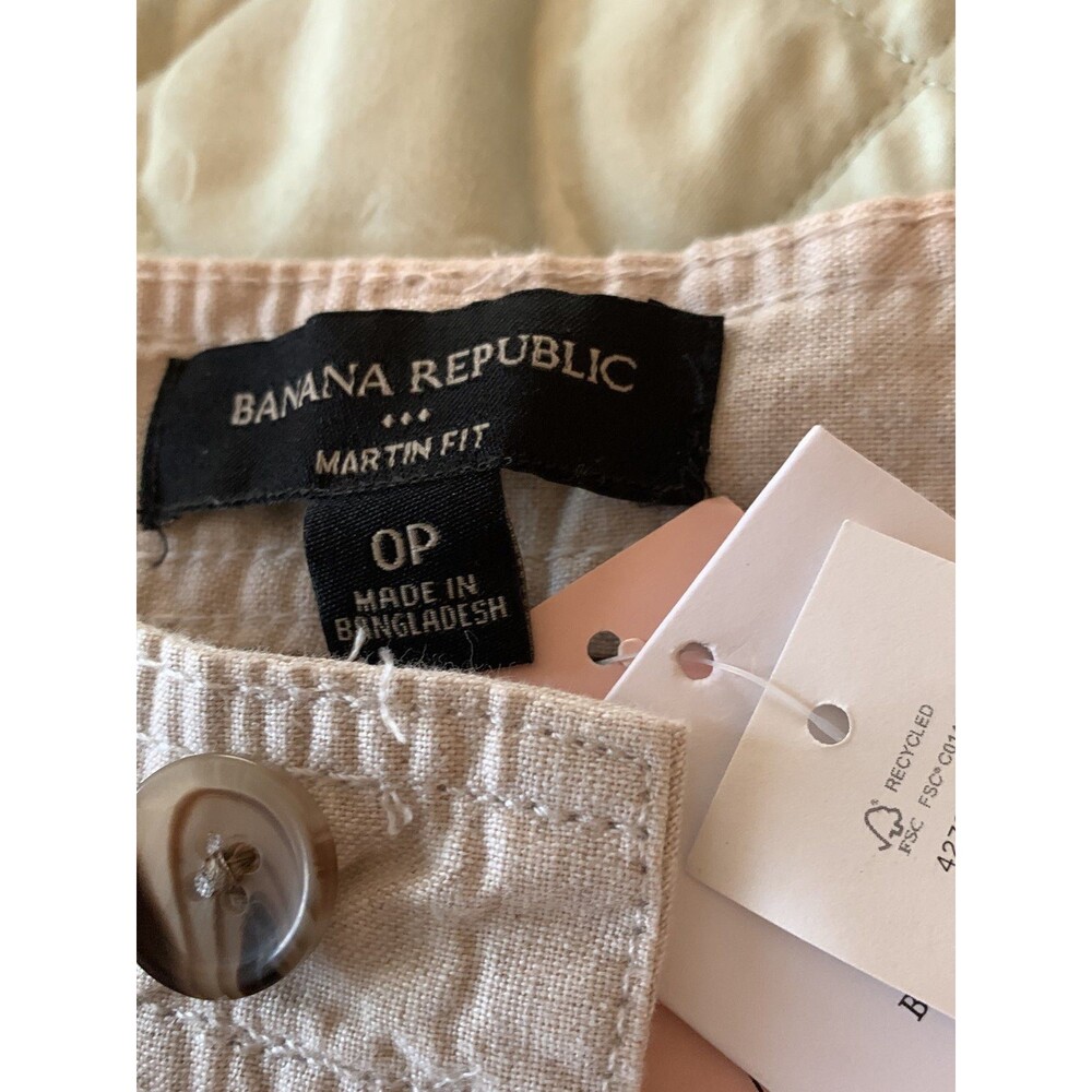 New! Banana Republic capri pants size 0P- Tan - Picture 7 of 8